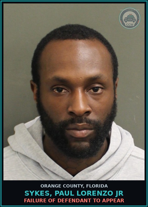 Booking mugshot of SYKES, PAUL LORENZO JR in Orange County