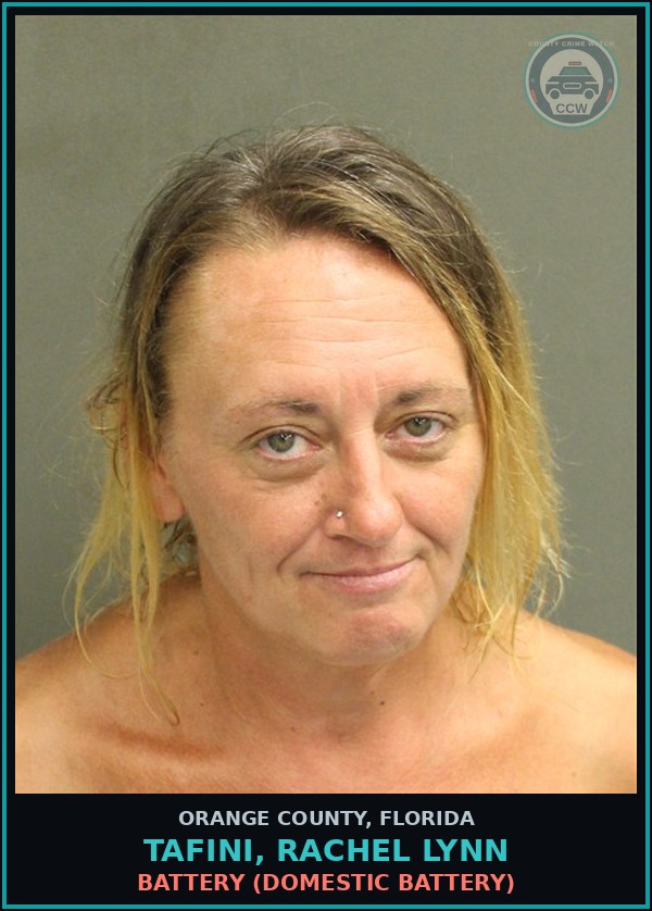 Booking mugshot of TAFINI, RACHEL LYNN in Orange County