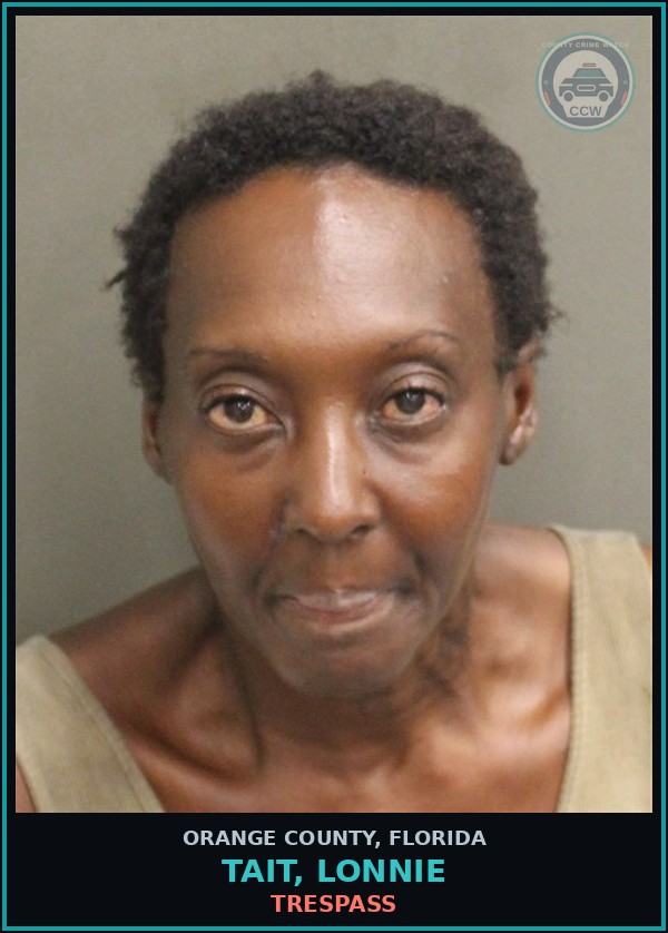 Booking mugshot of TAIT, LONNIE in Orange County