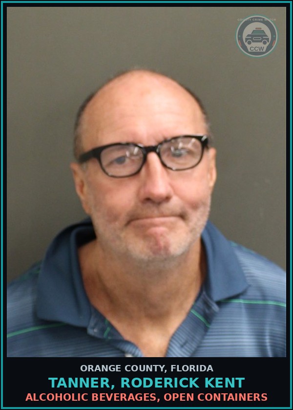 Booking mugshot of TANNER, RODERICK KENT in Orange County