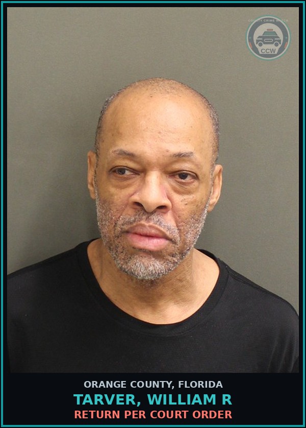 Booking mugshot of TARVER, WILLIAM R in Orange County