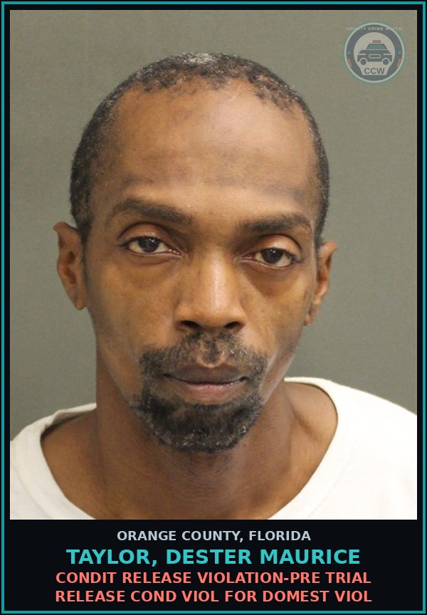 Booking mugshot of TAYLOR, DESTER MAURICE in Orange County