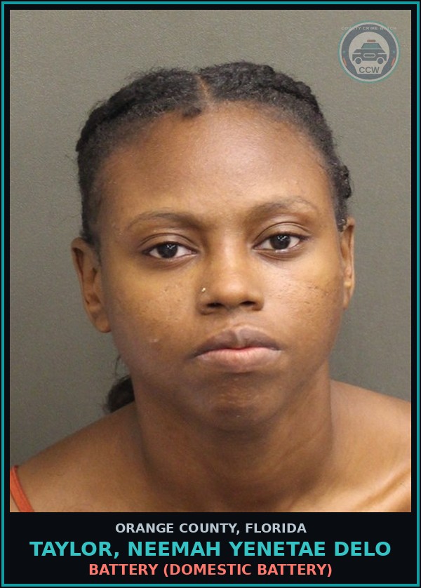 Booking mugshot of TAYLOR, NEEMAH YENETAE DELO in Orange County
