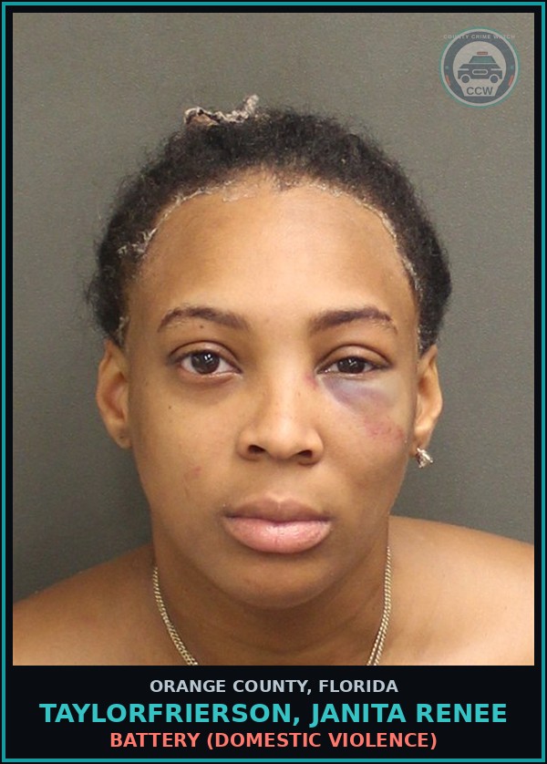Booking mugshot of TAYLORFRIERSON, JANITA RENEE in Orange County