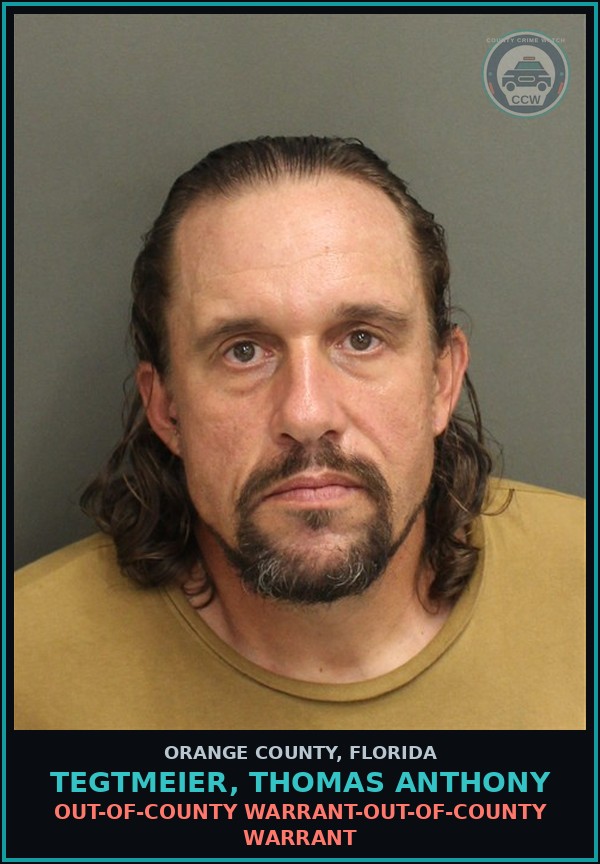 Booking mugshot of TEGTMEIER, THOMAS ANTHONY in Orange County