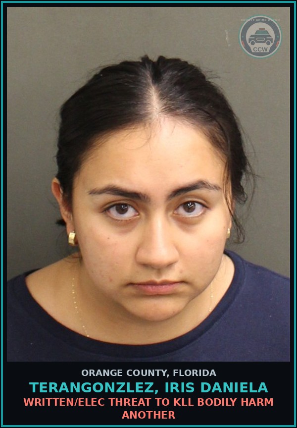 Booking mugshot of TERANGONZLEZ, IRIS DANIELA in Orange County