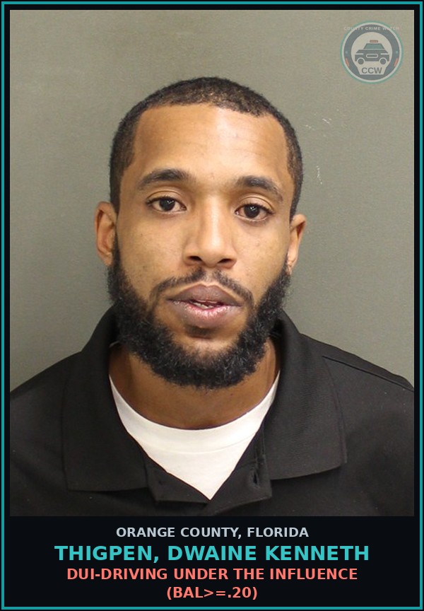 Booking mugshot of THIGPEN, DWAINE KENNETH in Orange County