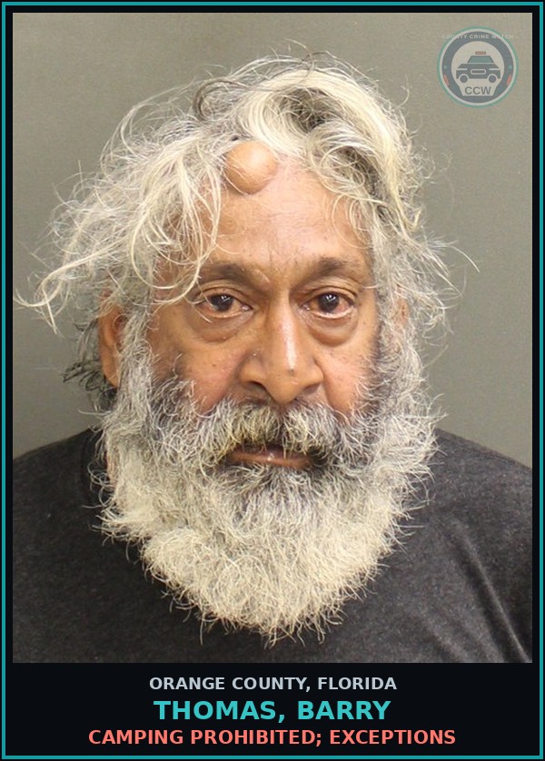 Booking mugshot of THOMAS, BARRY in Orange County