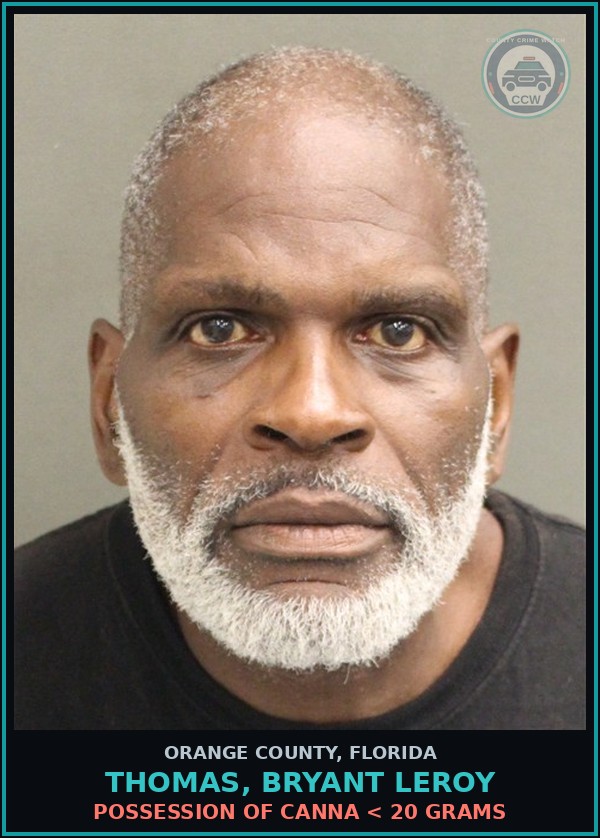 Booking mugshot of THOMAS, BRYANT LEROY in Orange County