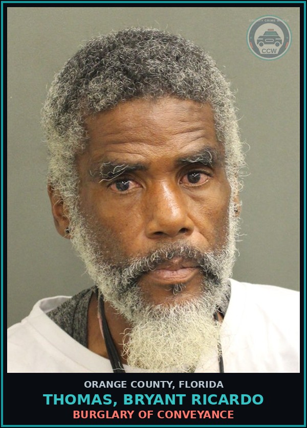 Booking mugshot of THOMAS, BRYANT RICARDO in Orange County