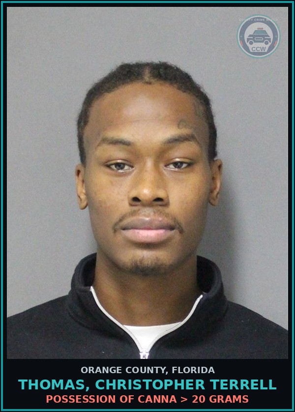 Booking mugshot of THOMAS, CHRISTOPHER TERRELL in Orange County