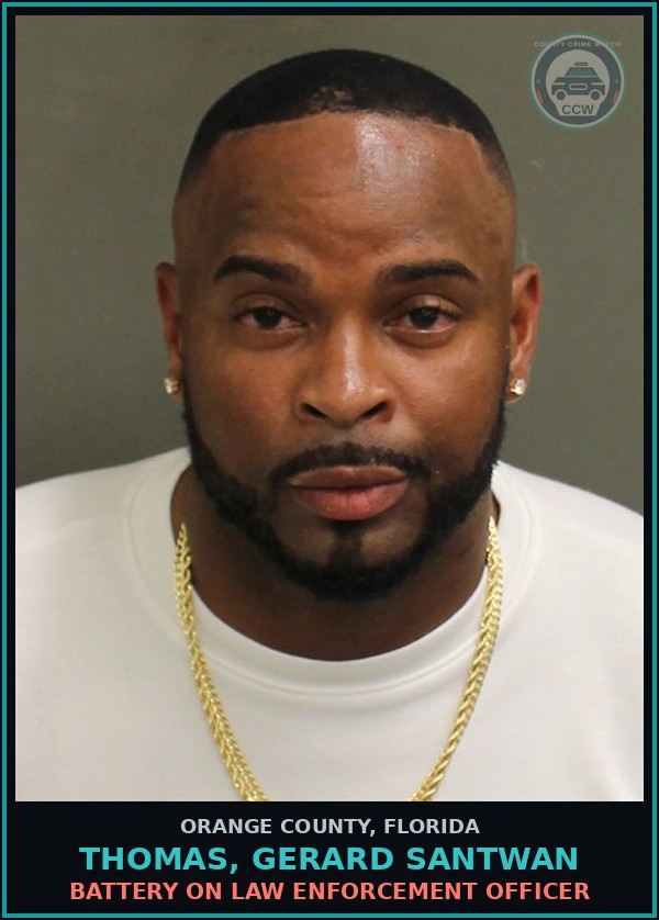 Booking mugshot of THOMAS, GERARD SANTWAN in Orange County
