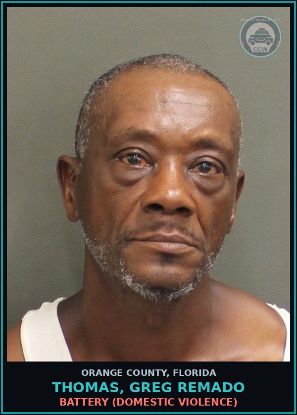 Booking mugshot of THOMAS, GREG REMADO in Orange County