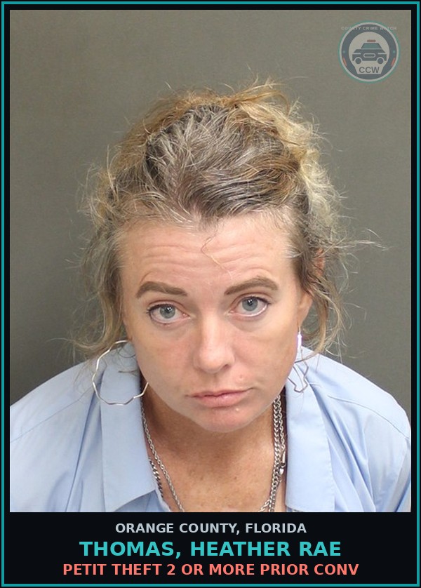 Booking mugshot of THOMAS, HEATHER RAE in Orange County