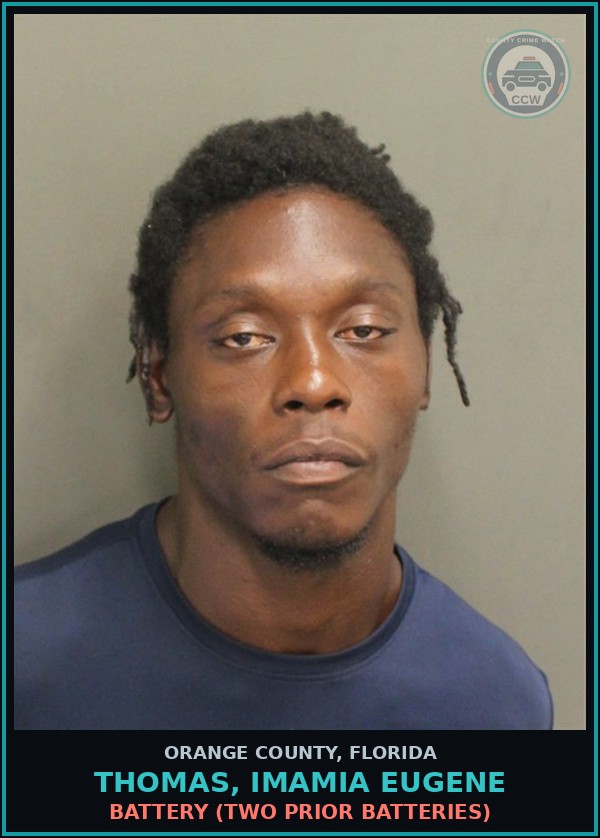 Booking mugshot of THOMAS, IMAMIA EUGENE in Orange County