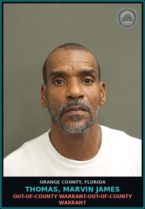 Booking mugshot of THOMAS, MARVIN JAMES in Orange County