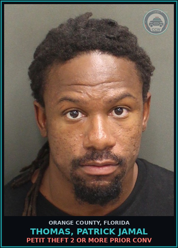 Booking mugshot of THOMAS, PATRICK JAMAL in Orange County