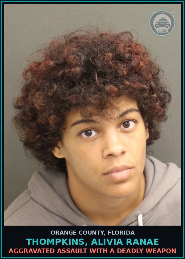 Booking mugshot of THOMPKINS, ALIVIA RANAE in Orange County