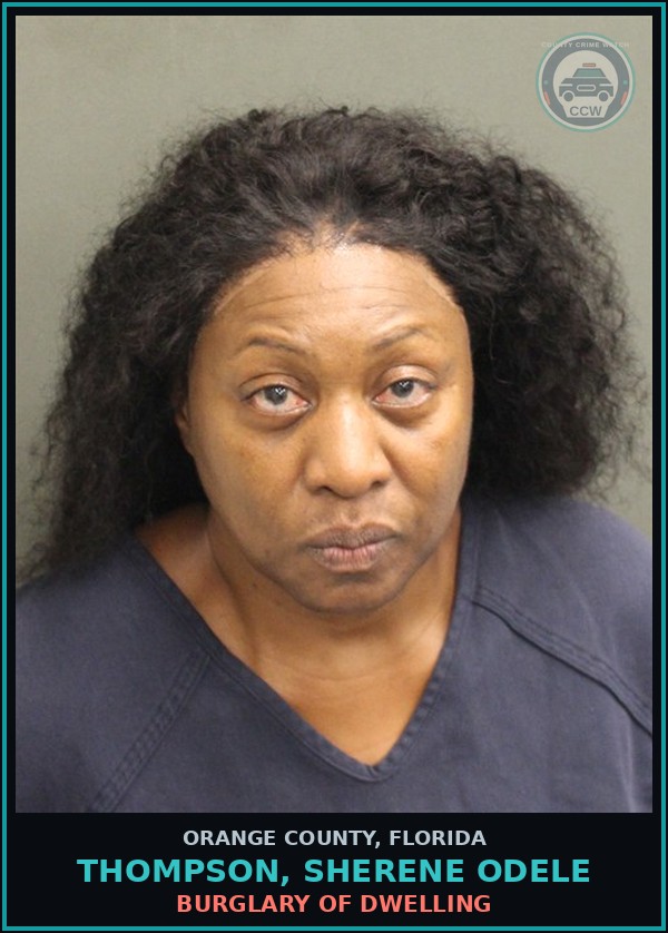 Booking mugshot of THOMPSON, SHERENE ODELE in Orange County