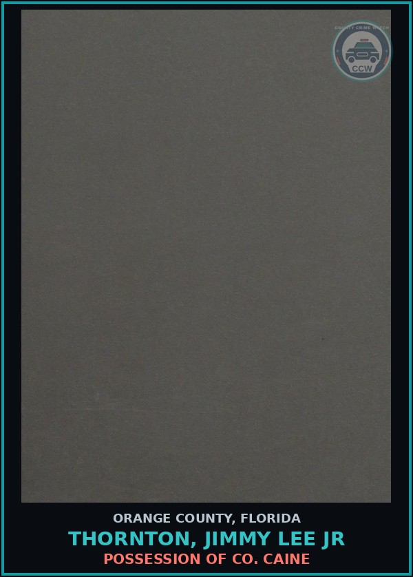 Booking mugshot of THORNTON, JIMMY LEE JR in Orange County