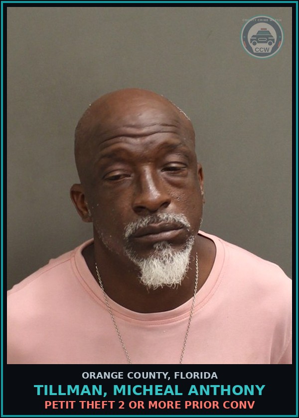 Booking mugshot of TILLMAN, MICHEAL ANTHONY in Orange County