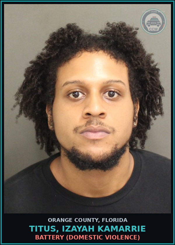 Booking mugshot of TITUS, IZAYAH KAMARRIE in Orange County