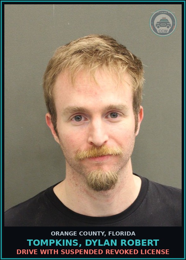 Booking mugshot of TOMPKINS, DYLAN ROBERT in Orange County