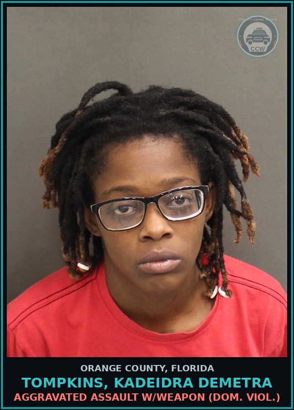 Booking mugshot of TOMPKINS, KADEIDRA DEMETRA in Orange County