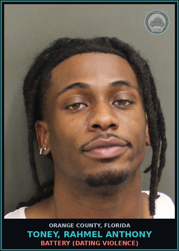 Booking mugshot of TONEY, RAHMEL ANTHONY in Orange County