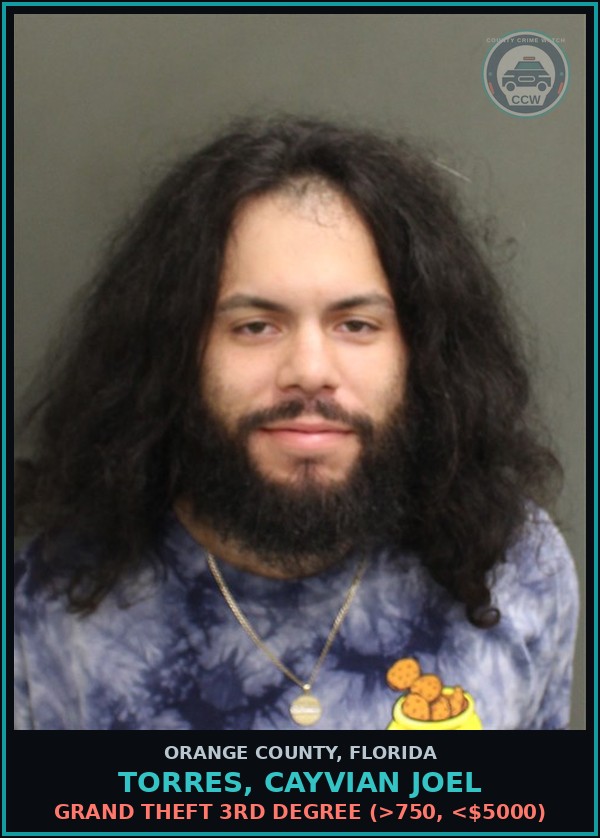 Booking mugshot of TORRES, CAYVIAN JOEL in Orange County