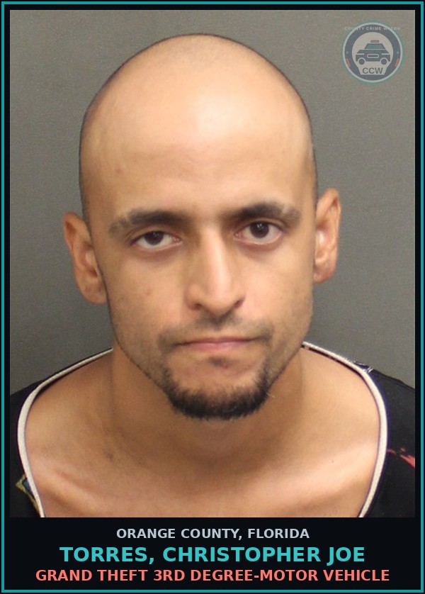 Booking mugshot of TORRES, CHRISTOPHER JOE in Orange County