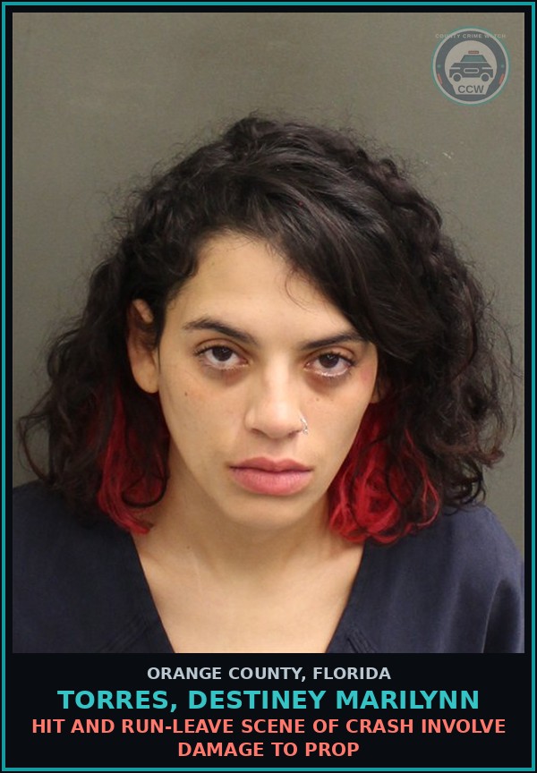 Booking mugshot of TORRES, DESTINEY MARILYNN in Orange County