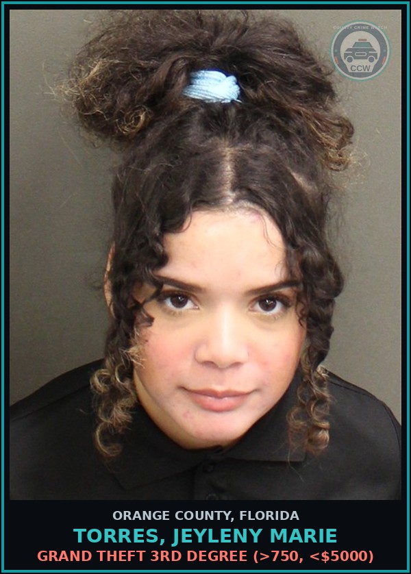 Booking mugshot of TORRES, JEYLENY MARIE in Orange County