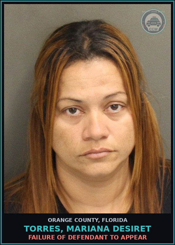 Booking mugshot of TORRES, MARIANA DESIRET in Orange County