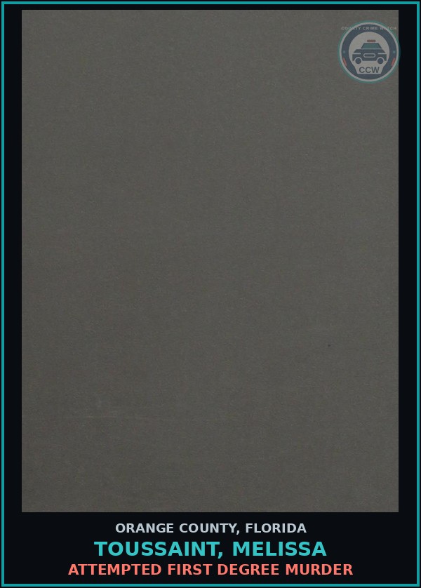 Booking mugshot of TOUSSAINT, MELISSA in Orange County