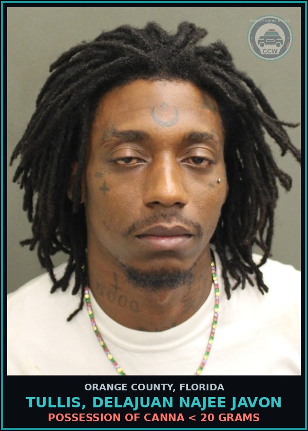 Booking mugshot of TULLIS, DELAJUAN NAJEE JAVON in Orange County