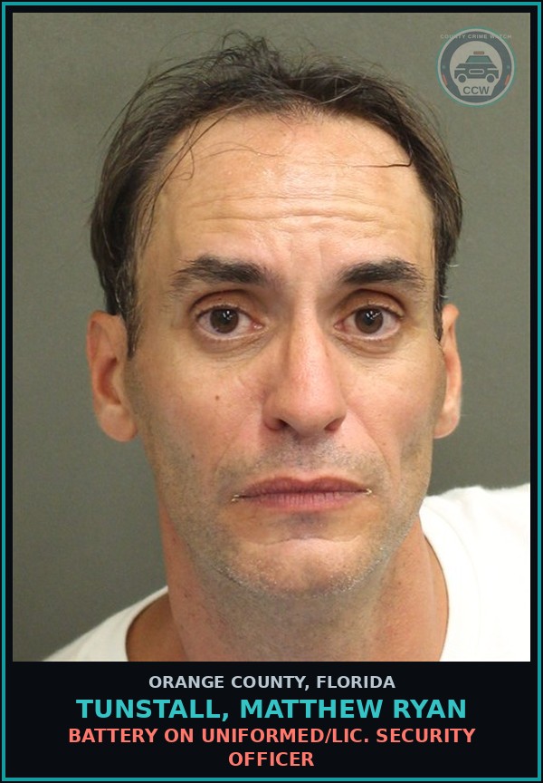 Booking mugshot of TUNSTALL, MATTHEW RYAN in Orange County