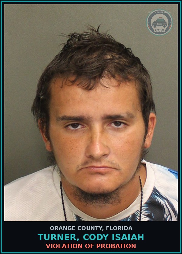 Booking mugshot of TURNER, CODY ISAIAH in Orange County