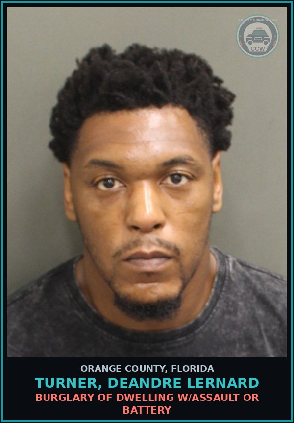 Booking mugshot of TURNER, DEANDRE LERNARD in Orange County