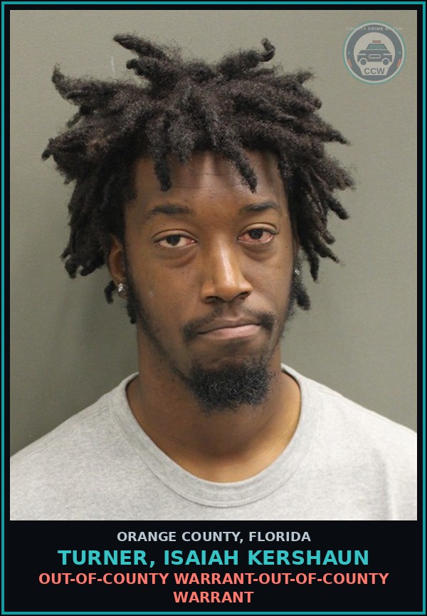 Booking mugshot of TURNER, ISAIAH KERSHAUN in Orange County