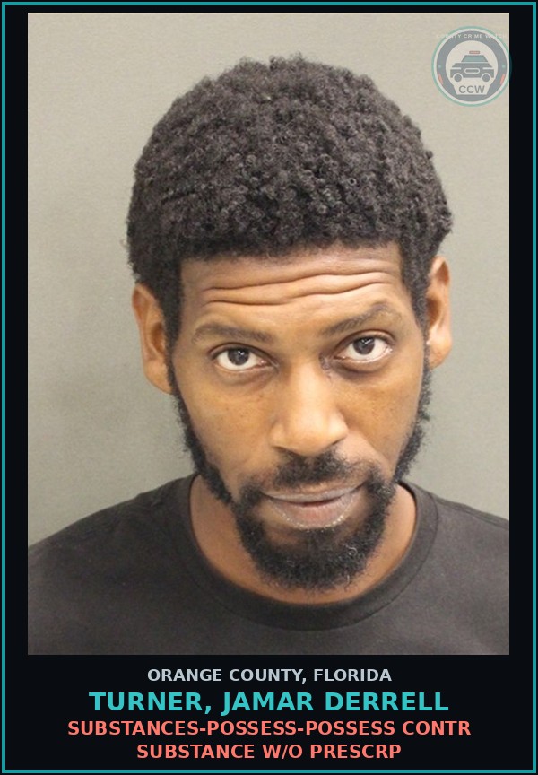Booking mugshot of TURNER, JAMAR DERRELL in Orange County