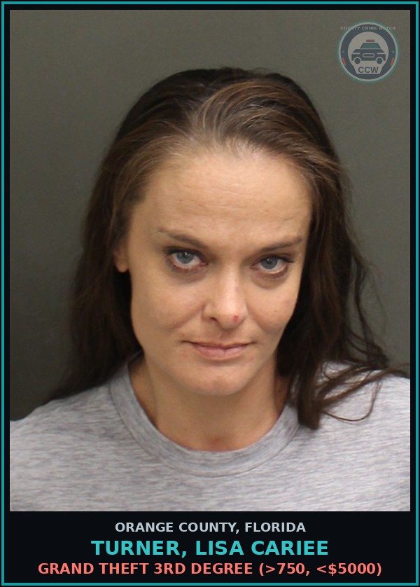 Booking mugshot of TURNER, LISA CARIEE in Orange County