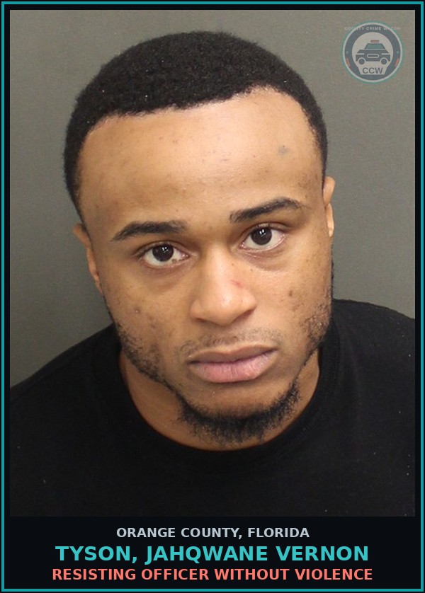 Booking mugshot of TYSON, JAHQWANE VERNON in Orange County