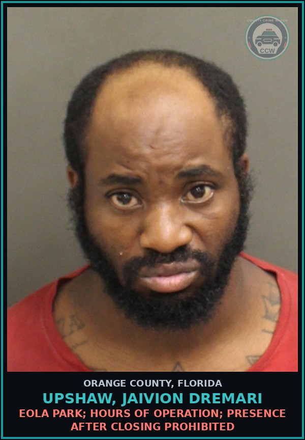 Booking mugshot of UPSHAW, JAIVION DREMARI in Orange County