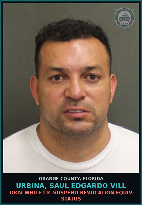 Booking mugshot of URBINA, SAUL EDGARDO VILL in Orange County