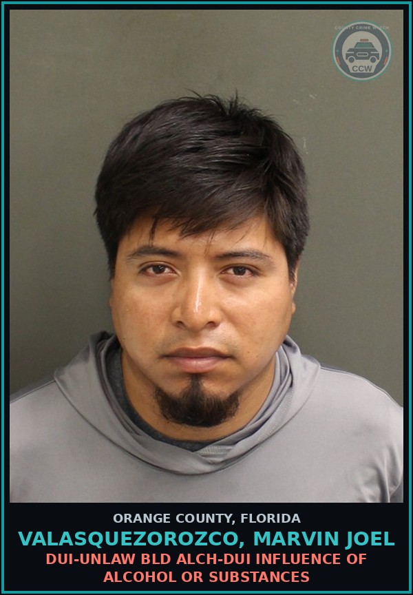Booking mugshot of VALASQUEZOROZCO, MARVIN JOEL in Orange County