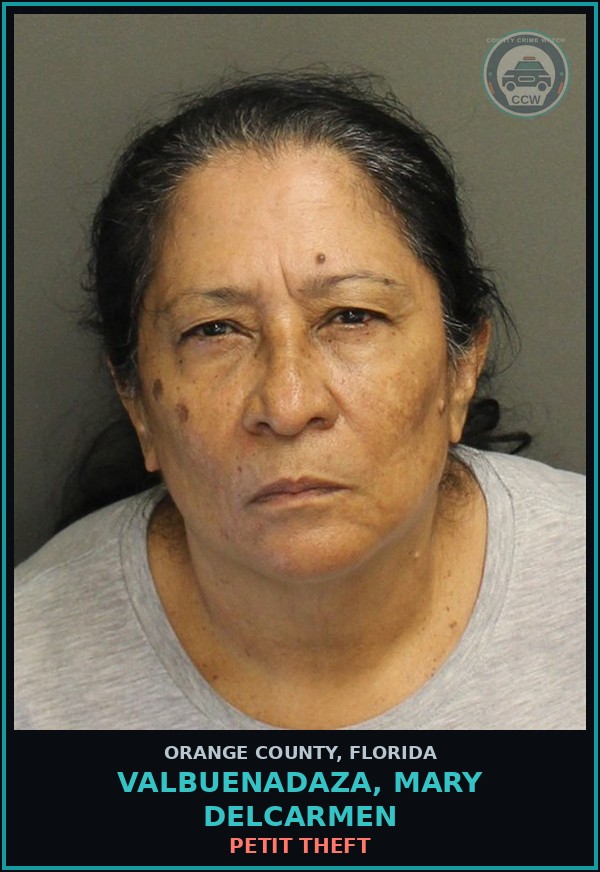 Booking mugshot of VALBUENADAZA, MARY DELCARMEN in Orange County