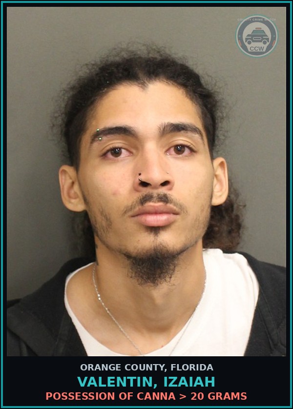 Booking mugshot of VALENTIN, IZAIAH in Orange County
