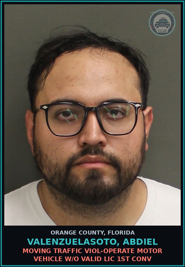 Booking mugshot of VALENZUELASOTO, ABDIEL in Orange County