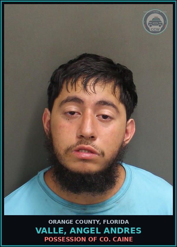 Booking mugshot of VALLE, ANGEL ANDRES in Orange County